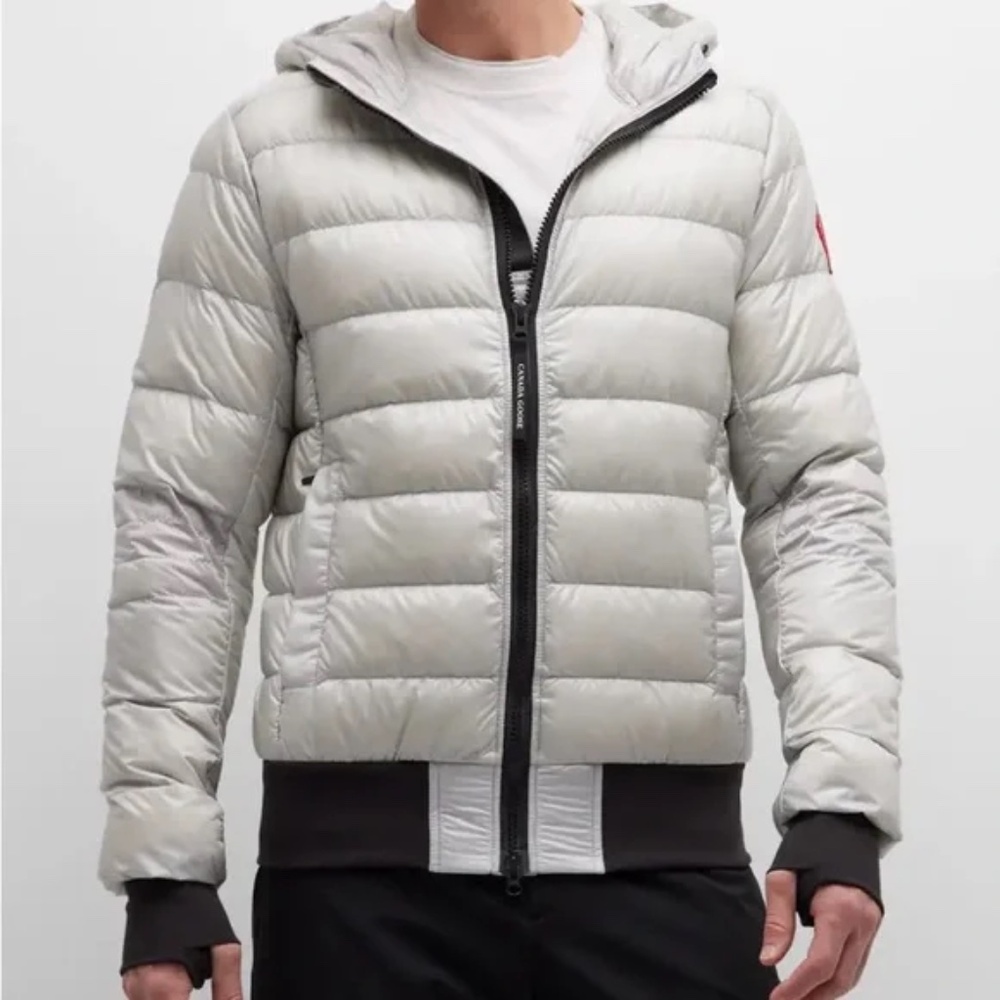 Canada Goose Crofton Hooded Bomber Jacket - Silverbirch, Size Medium (M), Authen